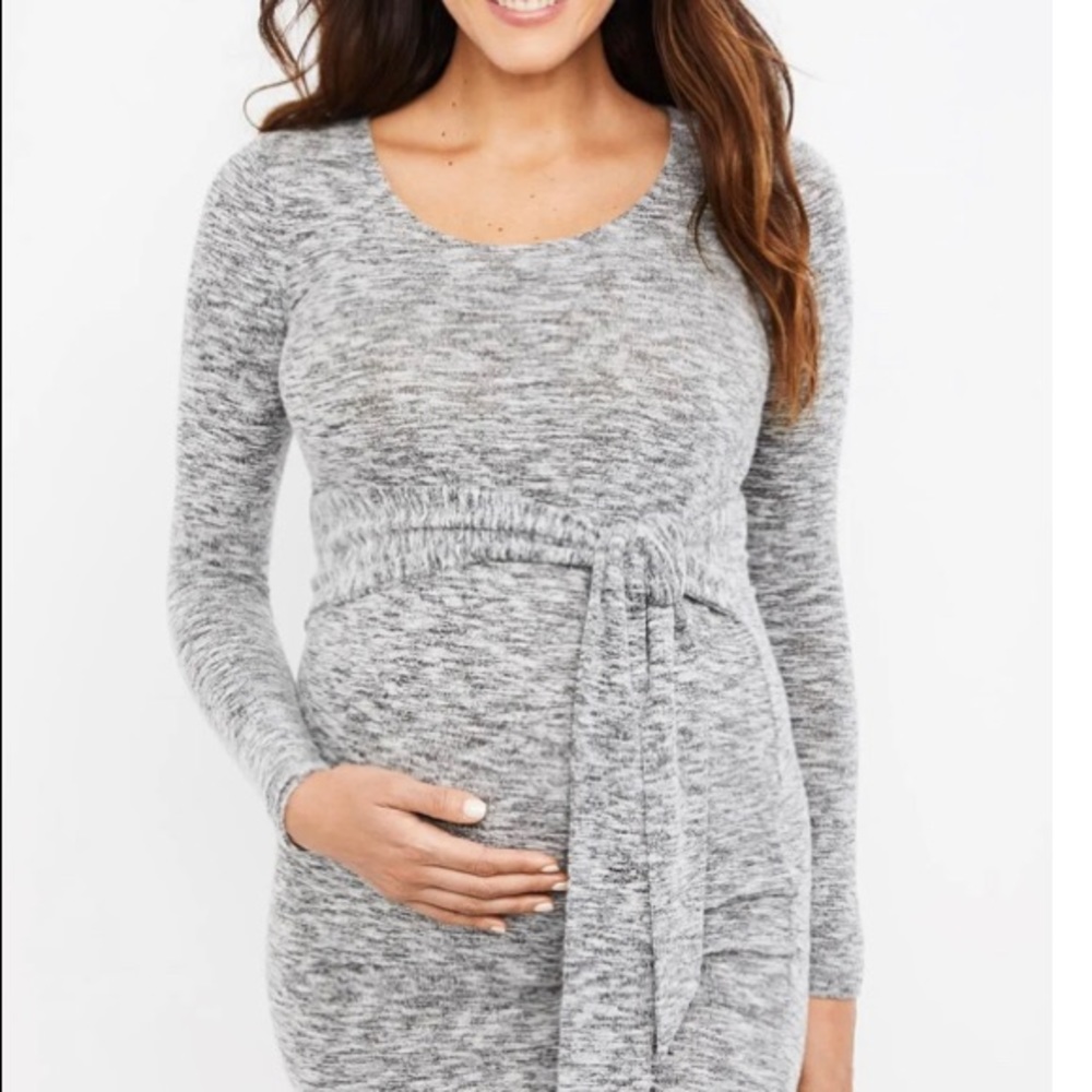 Maternity sweater dress